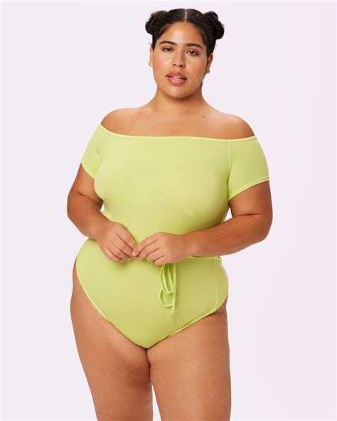 Comfort Rib Tie Back Bodysuit Lush Rib Lime Fizz Parade