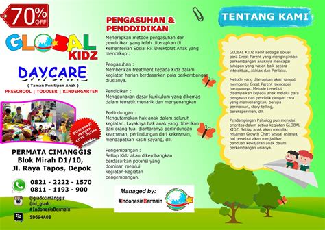 Contoh Brosur Daycare Ilustrasi