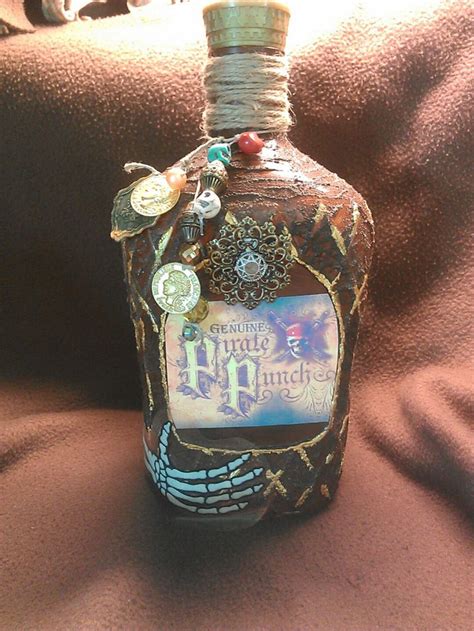 Altered Bottle Pirate Bottle Pirate Decor Altered Bottles Pirate Party