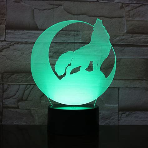 Lampe Loup Hurlement Pleine Lune En Livraison Gratuite Économisez 30