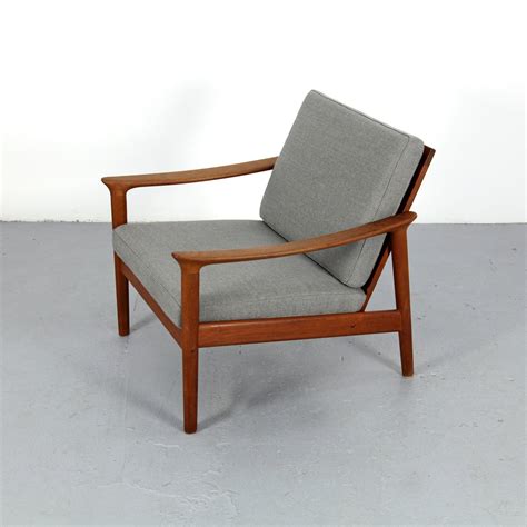 Grey Danish Teak Armchair 1970s For Sale At Pamono