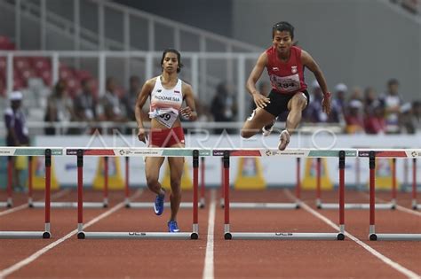 Final Lari Gawang Putri Antara Foto