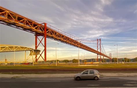 Lisbon Portugal Ponte De Abril Th Of April Bridge Sharon