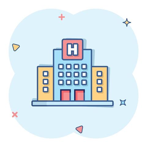 Icono Del Edificio Del Hospital En Estilo C Mico Ilustraci N De Vector