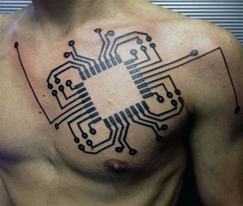 60 Cool Circuit Board Tattoo Designs For Men