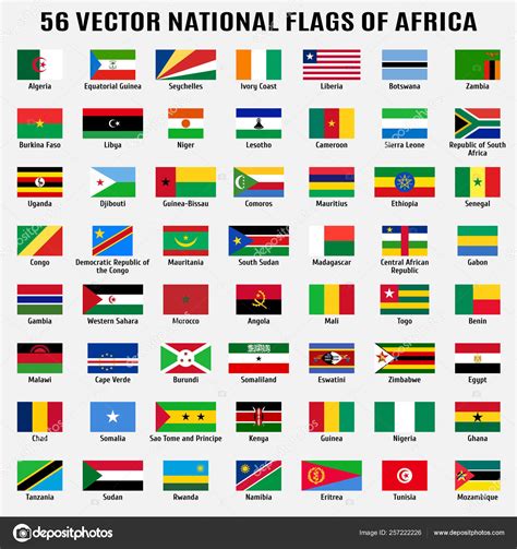 Vector Collection Of National Flags Of Africa Stock Vector Image By