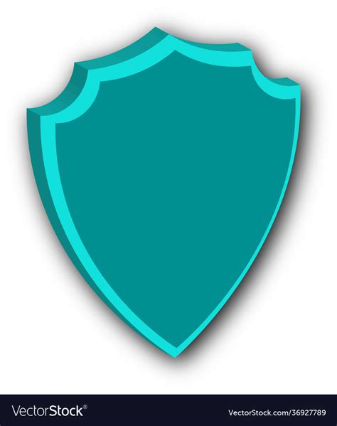 3d Blue Shield Royalty Free Vector Image Vectorstock