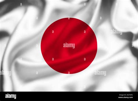 Japan Colorful Silk Flag Illustration Stock Photo Alamy