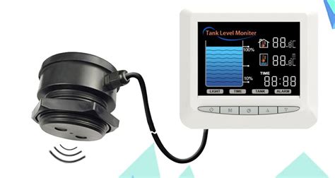 Ultrasonic Water Tank Liquid Depth Level Meter Sensor With Lcd Display Water Level Monitor