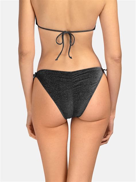 Czarne figi Bikini Błyszczące i Eleganckie Sklep Miss Lou