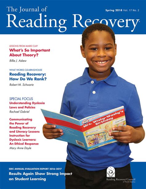 The Journal Of Reading Recovery Archives Reading Recovery Council Of