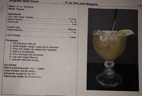 Saltgrass Bar Recipes Flashcards Quizlet