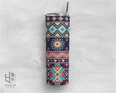 Aztec Tribal Tumbler Png Oz Skinny Tumbler Southwest Etsy