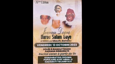 Direct GAMOU Darou Salam Gaye 2023 YouTube