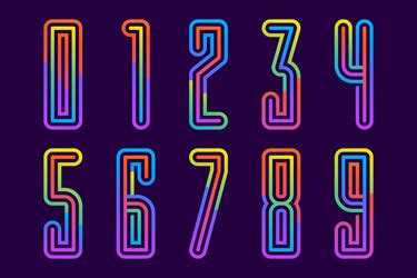 Neon Sign Numbers Vector Images (over 22,000)