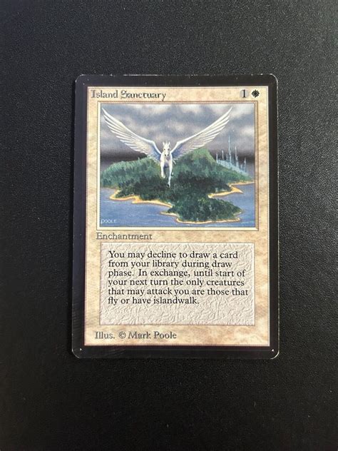 Island Sanctuary Mtg Magic Beta Edition English Lightly Played