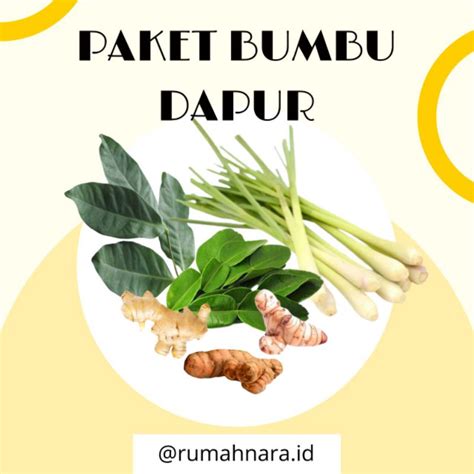 Jual Paket Bumbu Dapur Sereh Lengkuas Kunyit Jahe Daun Jeruk Daun