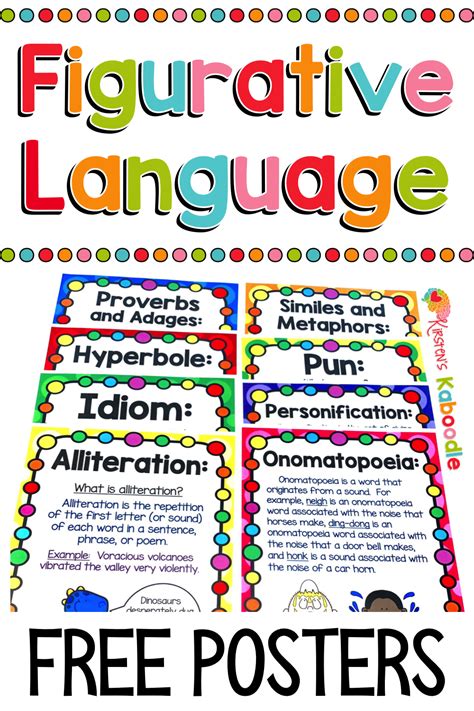 Figurative Language Posters Free Worksheets Library