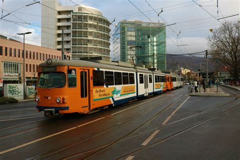 RNV Düwag GT8 Doppeltraktion mit dem Wagen 4114 41113 OEG am 21 12 22