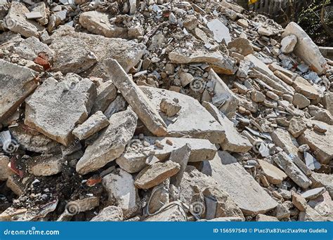 Pile of debris stock photo. Image of building, abandoned - 156597540