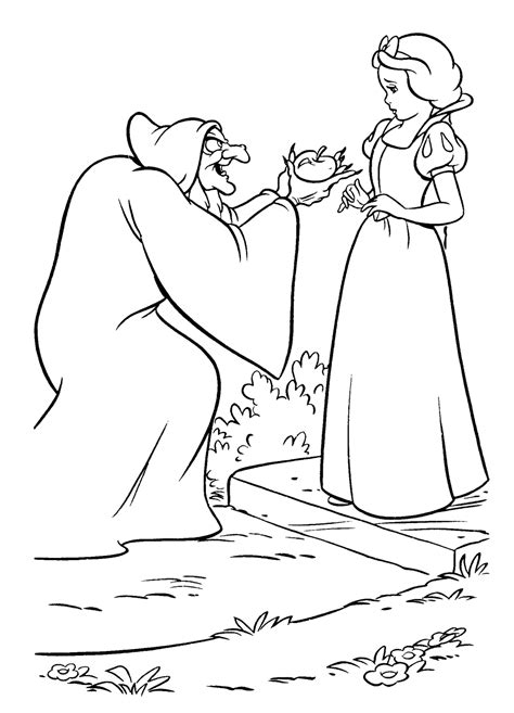 Blancanieves Y Bruja Witch Coloring Pages Snow White Coloring Pages