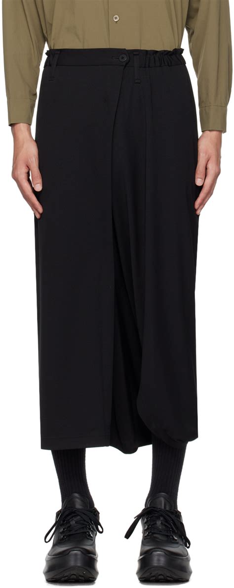 Black Basic Trousers By Issey Miyake On Sale