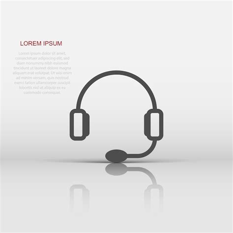 Premium Vector Helpdesk Icon In Flat Style Headphone Vector