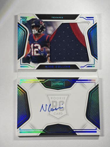 Nico Collins Panini Playbook Rookie Jersey Auto Booklet