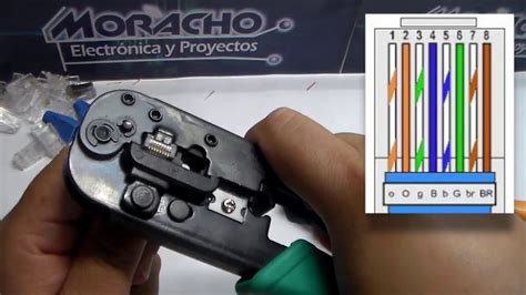 Como Hacer Cable De Red Ponchar Cable UTP Terminales RJ45 YouTube