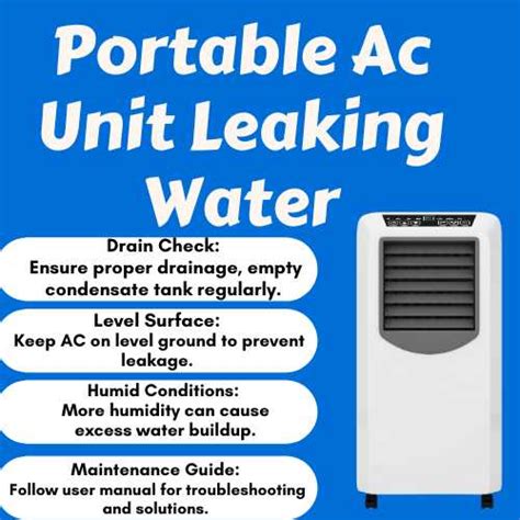 Why Is My Portable Ac Leaking Water At Lynnette Mattingly Blog