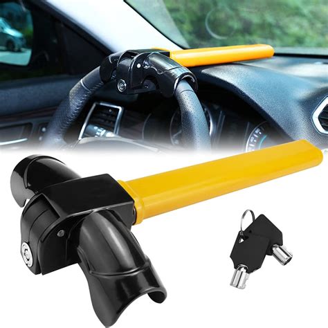 FIGFYOU Universal Steering Wheel Lock, Steering Lock T-Bar Steering Wheel Immobiliser Anti Theft ...