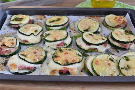 Courgettes Farcies La Mozzarella Et Au Jambon Ricetta Zucchine