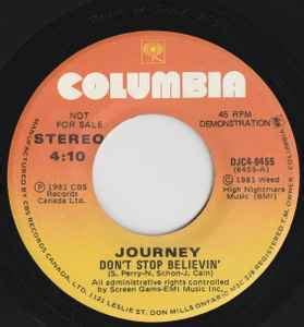 Journey - Don't Stop Believin' (1981, Vinyl) | Discogs