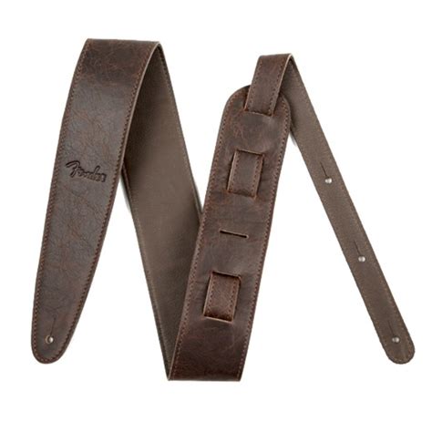 Fender Artisan Crafted Leather Guitar Strap 2 5 Brown At Gear4music