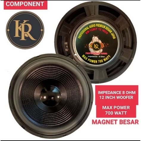 Jual Speaker Component Kr Inch Woofer Magnet Besar Max Watt