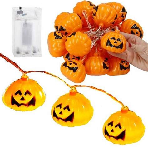 Lampki na Halloween dynie girlanda łańcuch świetlny 20 LED