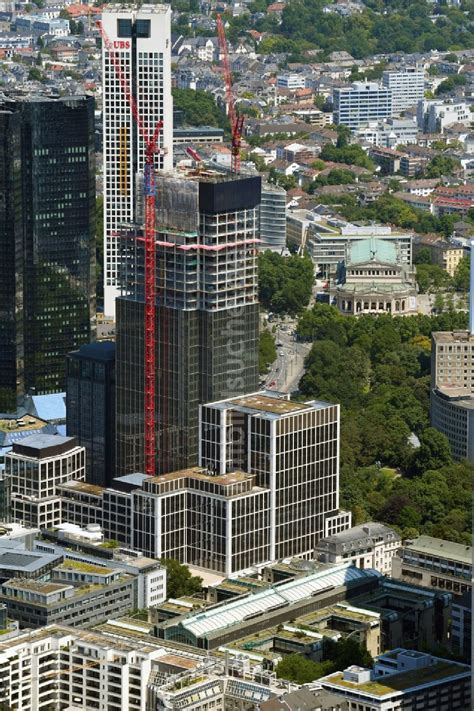 Frankfurt Am Main Aus Der Vogelperspektive Baustelle Zum Neubau Des