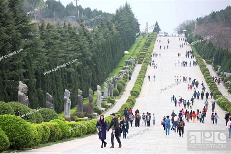 Qianling Mausoleum Qin Emperors Tomb At Mount Li Near Xian Shaanxi