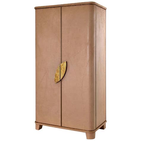 Buffet Cabinet 2 Wings Door Upholstered Nabuk Led Lighting With Opening