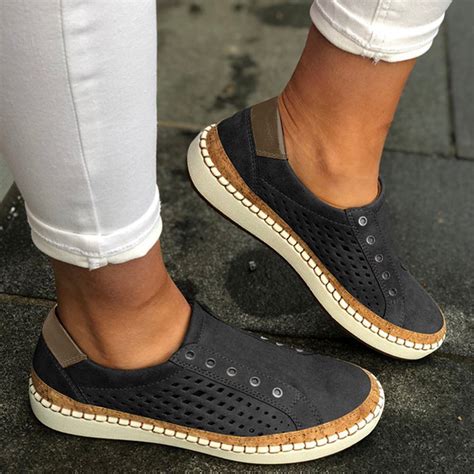 Herrnalise Womens Comfortable Slip On Shoes With Memory Foam For