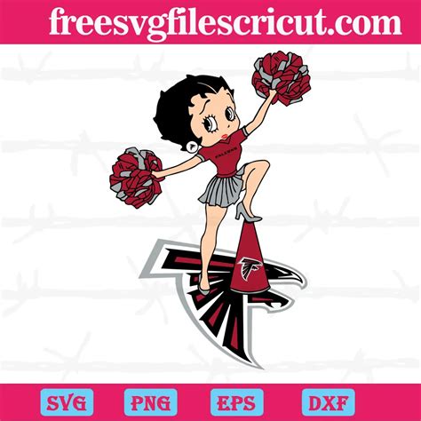 Cheer Betty Boop Atlanta Falcons High Quality Svg Files Free Svg