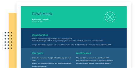 Free TOWS Matrix Template | Xtensio