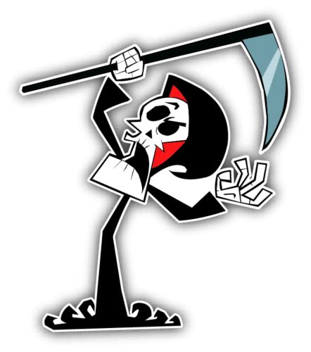 Grim Adventures Scare Braid Cartoon Car Bumper Sticker Decal 5 X 4