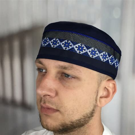 Muslim Kufi Hat Embroidered Soft Cotton Kufi Large Handmade Etsy