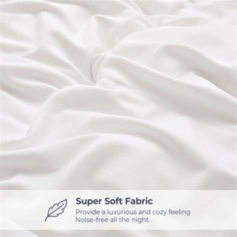 Lightweight White Goose Feather Fiber And Down Comforter King King