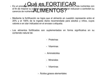 Alimentos Fortificados Ppt