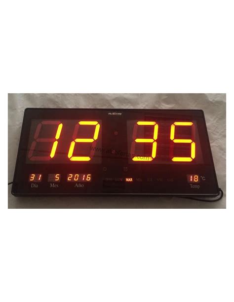 Reloj Pared Digital Con Alarma Digito 10 5cm