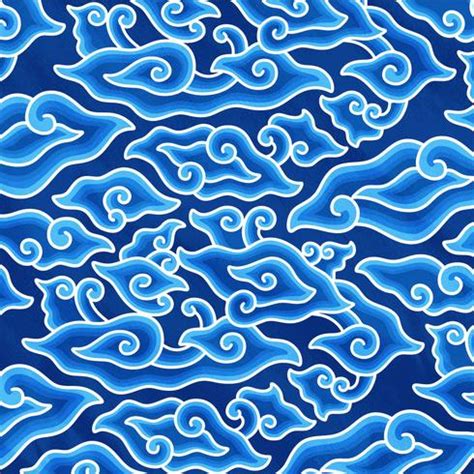 Blue Batik Megamendung Vector Pattern Vector Art At Vecteezy