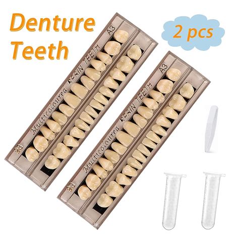 56 Pcs Complete Acrylic Resin Denture Teeth Set | A3 Shade Upper