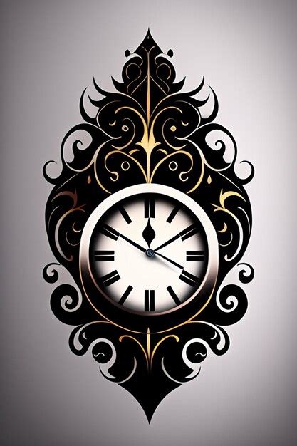 Premium Photo Beautiful Wall Clock Generated Ai